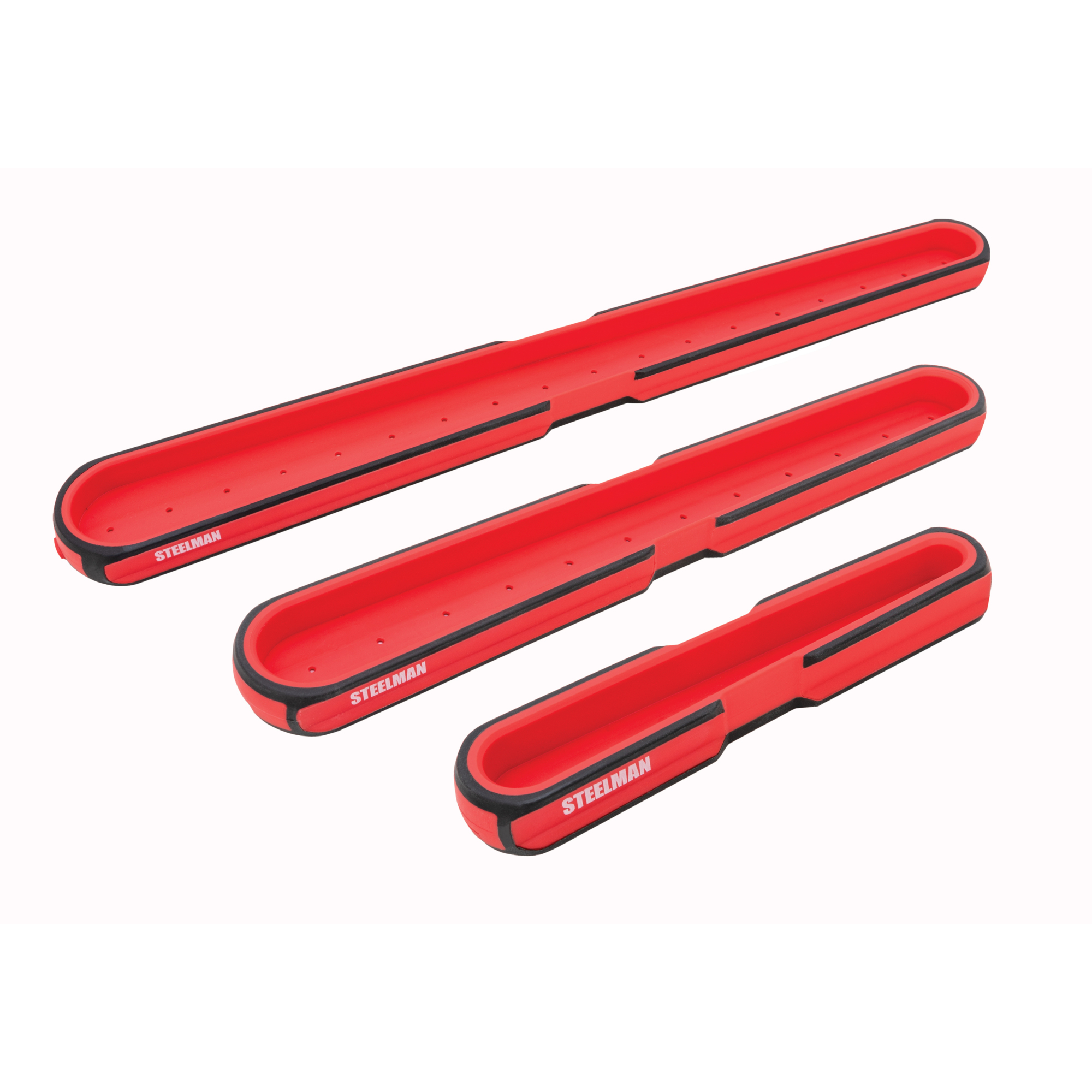 STEELMAN 3-Piece Magnetic Steel Socket Storage and Parts Accessory Tray Set, Model# 75108